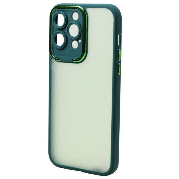 Wholesale Matte Finish Corner Edge Bumper Camera Protection Cover Case for iPhone 14 Pro Max 6.7 (Green)